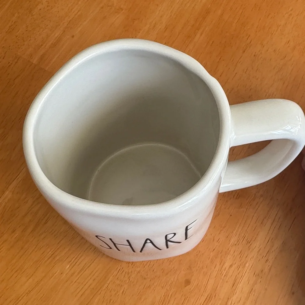 "SHARE" Ceramic Rae Dunn Coffee Mug - White - Holds 20oz! - Picture 3 of 4